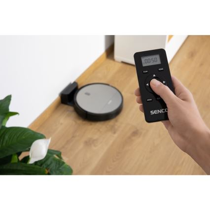 Sencor - Robotstofzuiger met mop 2in1 25W 2600 mAh zwart/zilver + remote control