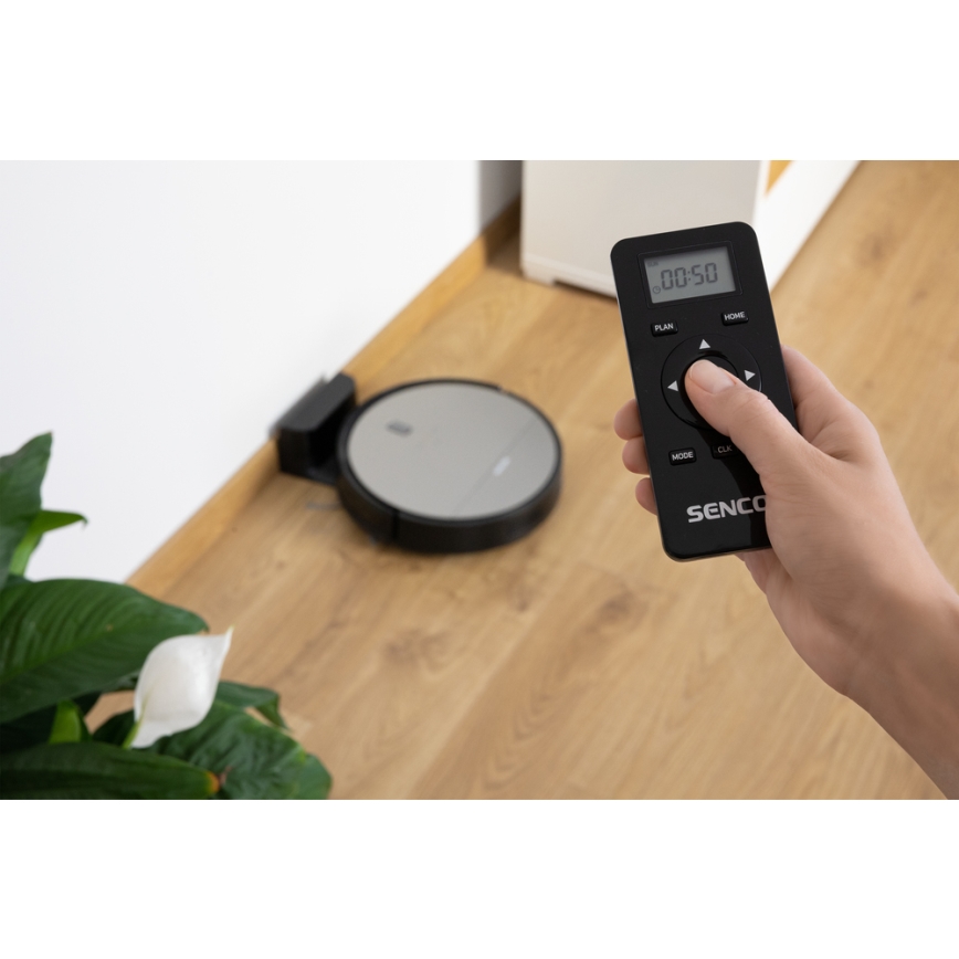 Sencor - Robotstofzuiger met mop 2in1 25W 2600 mAh zwart/zilver + remote control