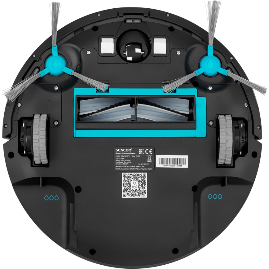 Sencor - Robotstofzuiger met mop 2in1 25W 2600 mAh zwart/zilver + remote control