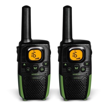 Sencor - SET 2x Walkietalkie 3xAAA bereik 7 km