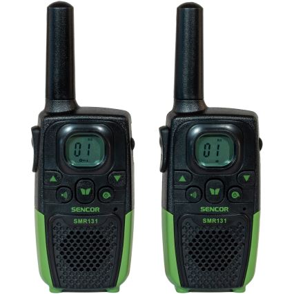 Sencor - SET 2x Walkietalkie 3xAAA bereik 7 km