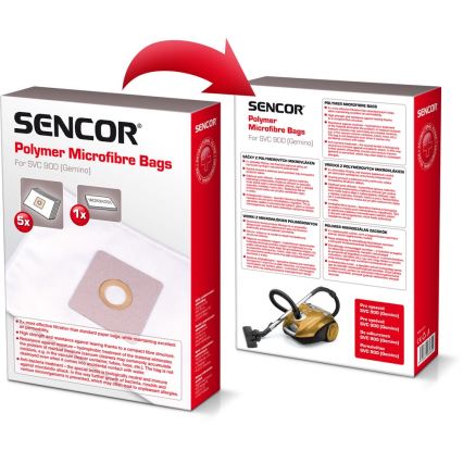 Sencor - SET van 5 zakken + 1 microfilter voor stofzuiger