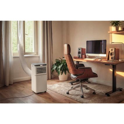 Sencor - Slimme mobiele airconditioner 3-in-1 inclusief compleet toebehoren 815 W/230 V 8000 BTU Wi-Fi wit + afstandsbediening