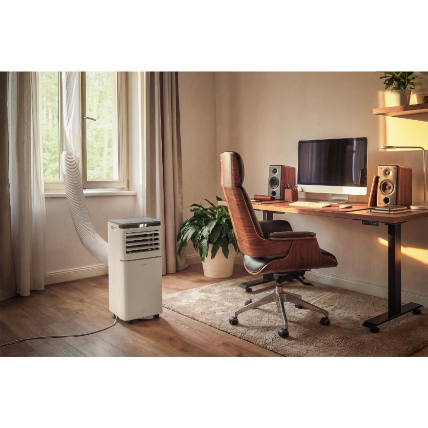 Sencor - Slimme mobiele airconditioner 3-in-1 inclusief compleet toebehoren 815 W/230 V 8000 BTU Wi-Fi wit + afstandsbediening