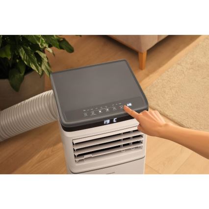 Sencor - Slimme mobiele airconditioner 3-in-1 inclusief compleet toebehoren 815 W/230 V 8000 BTU Wi-Fi wit + afstandsbediening