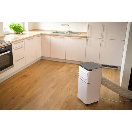 Sencor - Slimme mobiele airconditioner 3-in-1 inclusief compleet toebehoren 815 W/230 V 8000 BTU Wi-Fi wit + afstandsbediening