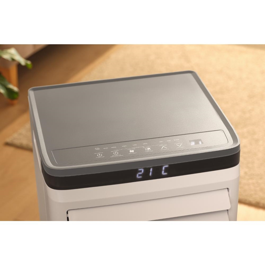Sencor - Slimme mobiele airconditioner 3-in-1 inclusief compleet toebehoren 815 W/230 V 8000 BTU Wi-Fi wit + afstandsbediening