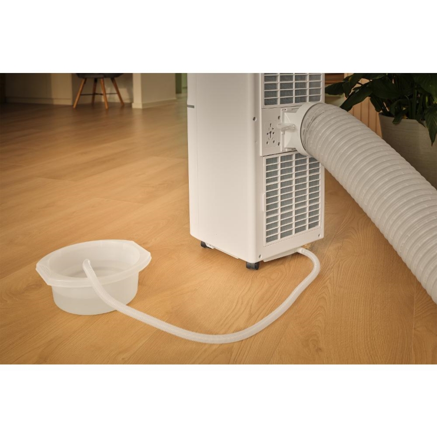 Sencor - Slimme mobiele airconditioner 3-in-1 inclusief compleet toebehoren 815 W/230 V 8000 BTU Wi-Fi wit + afstandsbediening