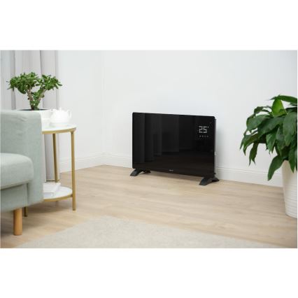 Sencor - Slimme elektrische directe kachel/convectorkachel 2000W/230V IP24 Wi-Fi zwart + afstandsbediening