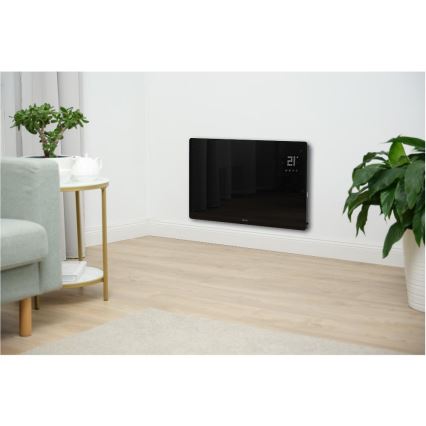 Sencor - Slimme elektrische directe kachel/convectorkachel 2000W/230V IP24 Wi-Fi zwart + afstandsbediening