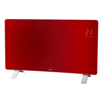 Sencor - Slimme elektrische convectorkachel/ruimteverwarmer 1200/2400W/230V IP24 Wi-Fi rood