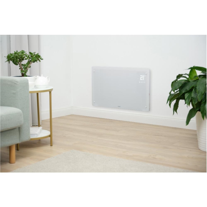 Sencor - Slimme elektrische convectorkachel 2000 W/230 V IP24 Wi-Fi wit + afstandsbediening