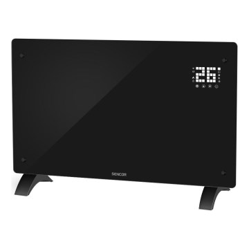 Sencor - Slimme elektrische directe kachel/convectorkachel 2000W/230V IP24 Wi-Fi zwart + afstandsbediening