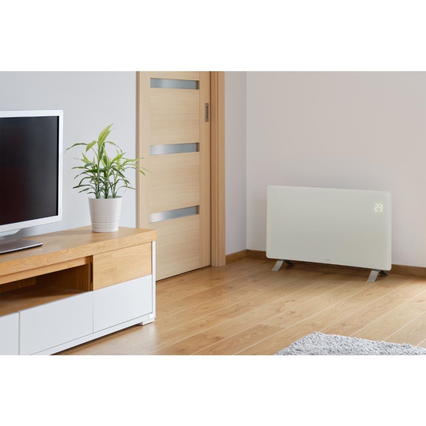 Sencor - Slimme elektrische kachel/convectorkachel 1200/2400W/230V IP24 Wi-Fi wit