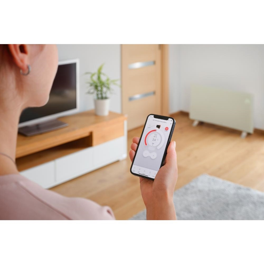 Sencor - Slimme elektrische kachel/convectorkachel 1200/2400W/230V IP24 Wi-Fi wit