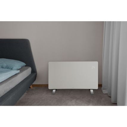 Sencor - Slimme elektrische kachel/convectorkachel 1200/2400W/230V IP24 Wi-Fi wit
