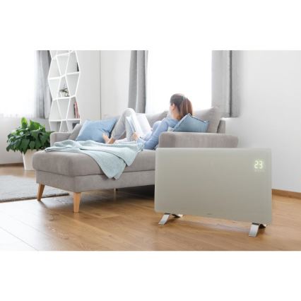 Sencor - Slimme elektrische kachel/convectorkachel 1200/2400W/230V IP24 Wi-Fi wit