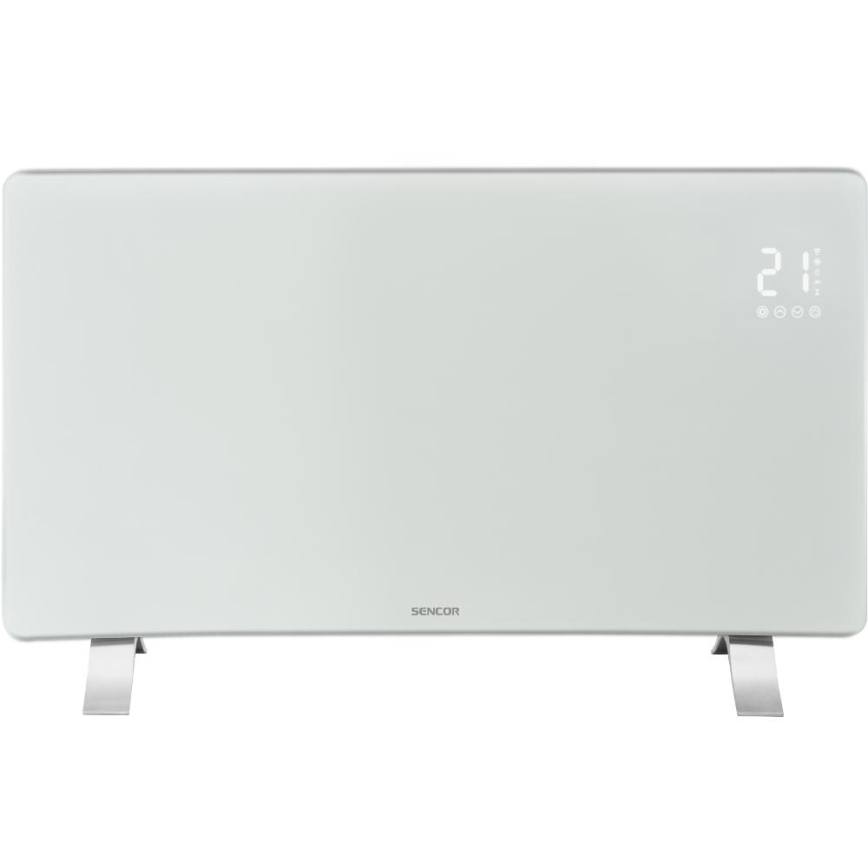 Sencor - Slimme elektrische kachel/convectorkachel 1200/2400W/230V IP24 Wi-Fi wit