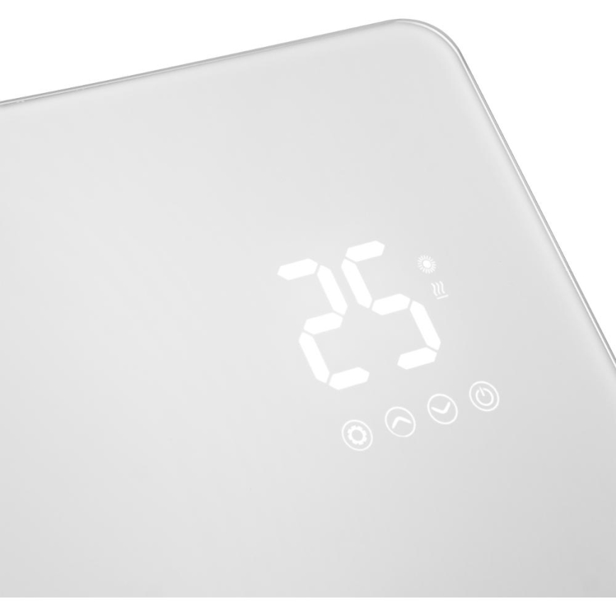 Sencor - Slimme elektrische kachel/convectorkachel 1200/2400W/230V IP24 Wi-Fi wit