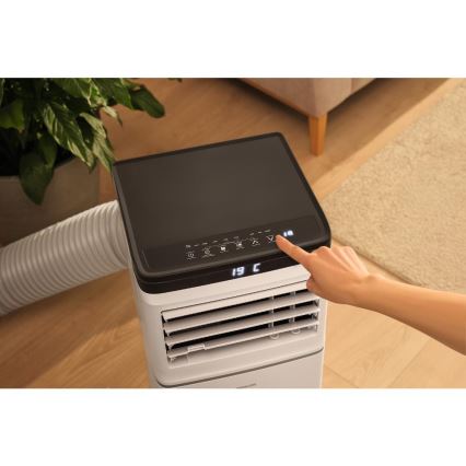 Sencor - Slimme mobiele airconditioner 3-in-1 inclusief complete accessoires 1020W/230V 10000 BTU Wi-Fi wit + afstandsbediening