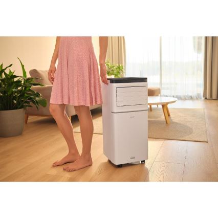 Sencor - Slimme mobiele airconditioner 3-in-1 inclusief complete accessoires 1020W/230V 10000 BTU Wi-Fi wit + afstandsbediening
