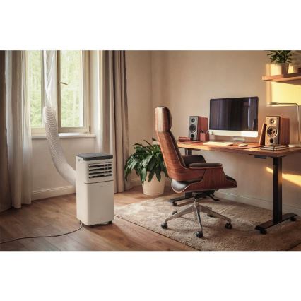Sencor - Slimme mobiele airconditioner 3-in-1 inclusief compleet toebehoren 760W/230V 7000 BTU Wi-Fi wit + afstandsbediening