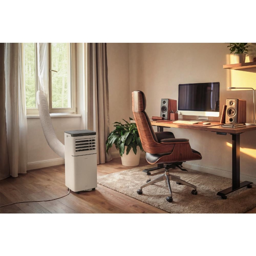 Sencor - Slimme mobiele airconditioner 3-in-1 inclusief compleet toebehoren 760W/230V 7000 BTU Wi-Fi wit + afstandsbediening