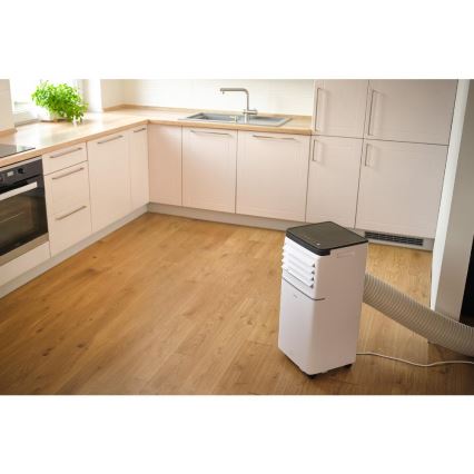 Sencor - Slimme mobiele airconditioner 3-in-1 inclusief compleet toebehoren 760W/230V 7000 BTU Wi-Fi wit + afstandsbediening