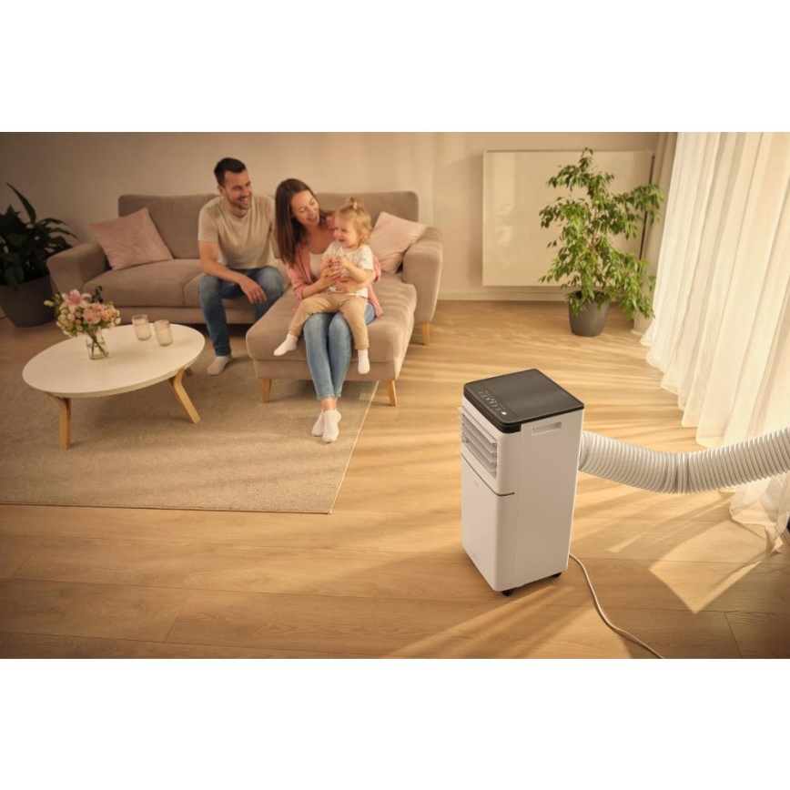 Sencor - Slimme mobiele airconditioner 3-in-1 inclusief compleet toebehoren 760W/230V 7000 BTU Wi-Fi wit + afstandsbediening