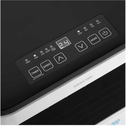 Sencor - Slimme mobiele airco 3in1 inclusief complete accessoires 1050W/230V 10000 BTU Wi-Fi + afstandsbediening