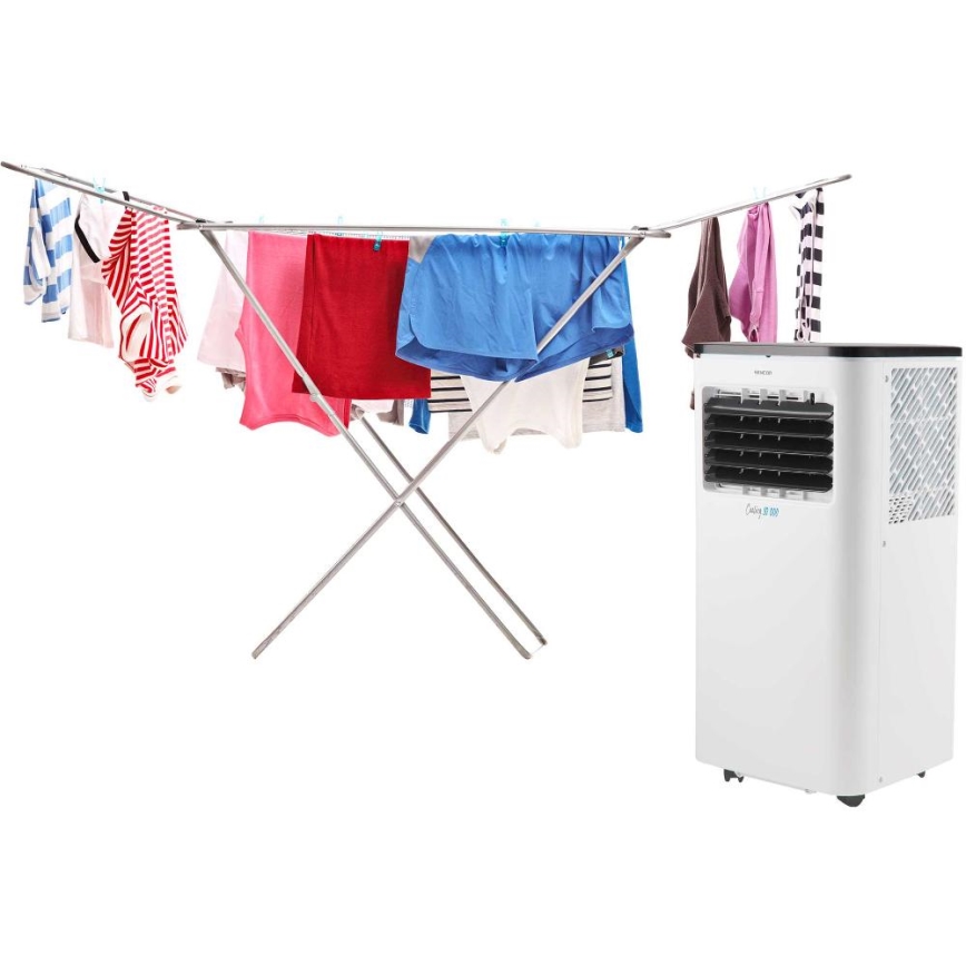 Sencor - Slimme mobiele airco 3in1 inclusief complete accessoires 1050W/230V 10000 BTU Wi-Fi + afstandsbediening