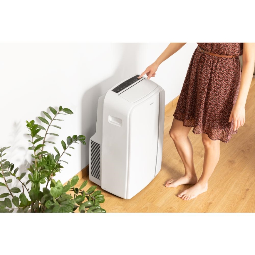 Sencor - Slimme mobiele airco 3in1 inclusief complete accessoires 1450W/230V 12000 BTU Wi-Fi wit + afstandsbediening