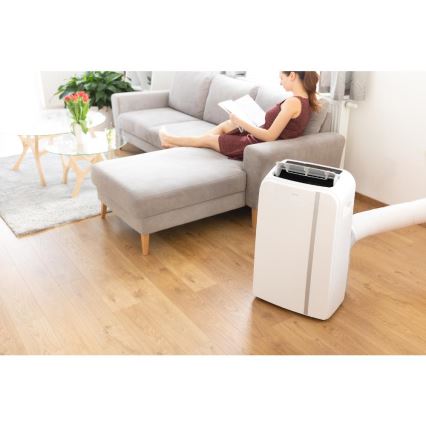 Sencor - Slimme mobiele airco 3in1 inclusief complete accessoires 1450W/230V 12000 BTU Wi-Fi wit + afstandsbediening