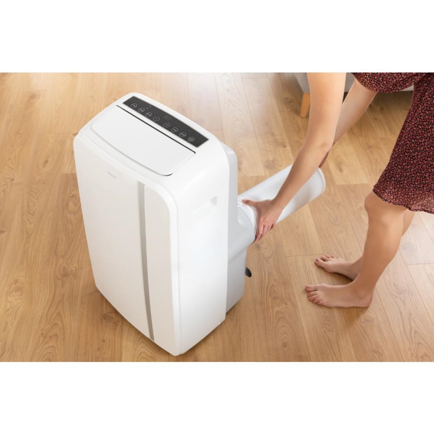 Sencor - Slimme mobiele airco 3in1 inclusief complete accessoires 1450W/230V 12000 BTU Wi-Fi wit + afstandsbediening