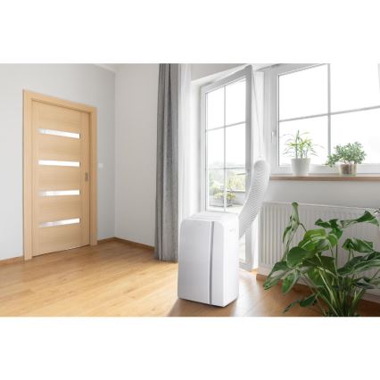 Sencor - Slimme mobiele airco 3in1 inclusief complete accessoires 1450W/230V 12000 BTU Wi-Fi wit + afstandsbediening
