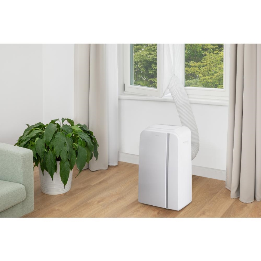 Sencor - Slimme mobiele airco 3in1 inclusief complete accessoires 1450W/230V 12000 BTU Wi-Fi wit + afstandsbediening