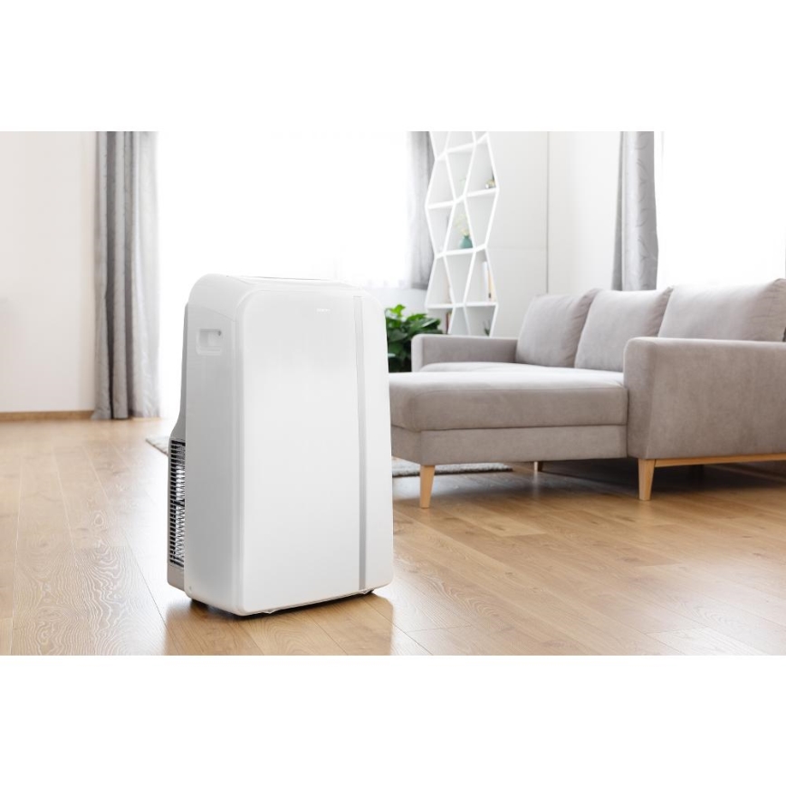 Sencor - Slimme mobiele airco 3in1 inclusief complete accessoires 1450W/230V 12000 BTU Wi-Fi wit + afstandsbediening