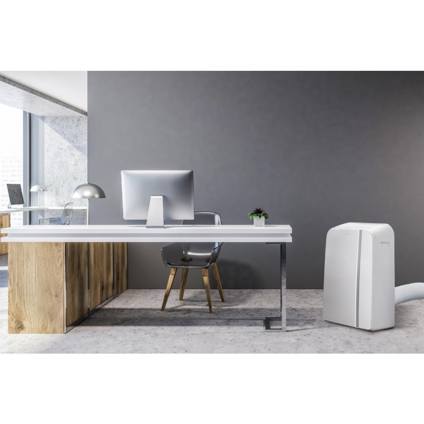 Sencor - Slimme mobiele airco 3in1 inclusief complete accessoires 1450W/230V 12000 BTU Wi-Fi wit + afstandsbediening