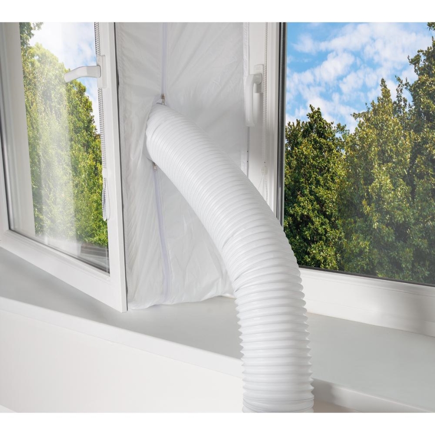 Sencor - Slimme mobiele airco 3in1 inclusief complete accessoires 1450W/230V 12000 BTU Wi-Fi wit + afstandsbediening