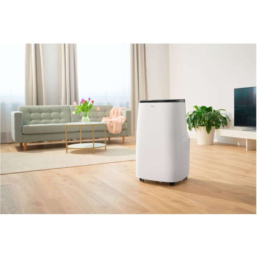 Sencor - Slimme mobiele airconditioner 4-in-1, inclusief complete accessoires, 1700W/230V 12000 BTU Wi-Fi wit + afstandsbediening