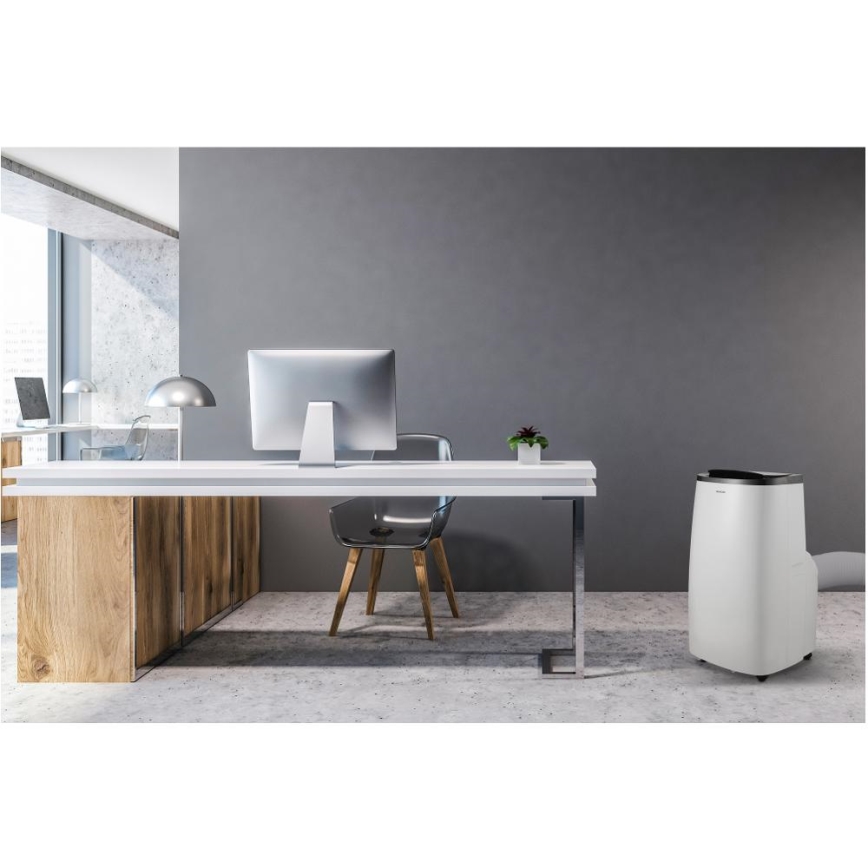 Sencor - Slimme mobiele airconditioner 4-in-1, inclusief complete accessoires, 1700W/230V 12000 BTU Wi-Fi wit + afstandsbediening