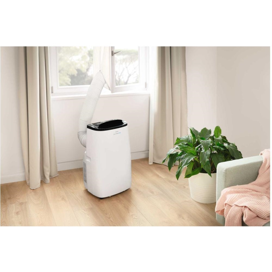 Sencor - Slimme mobiele airconditioner 4-in-1 inclusief complete accessoires 1750W/230V 18000 BTU Wi-Fi wit + afstandsbediening