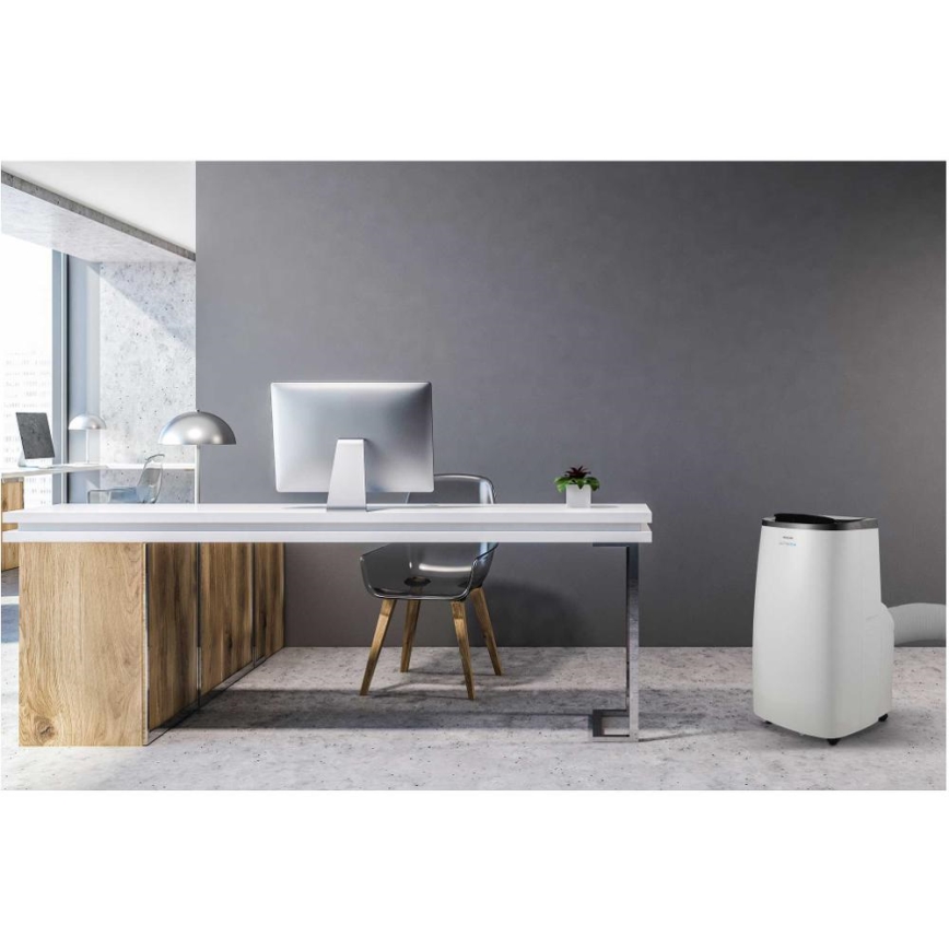 Sencor - Slimme mobiele airconditioner 4-in-1 inclusief complete accessoires 1750W/230V 18000 BTU Wi-Fi wit + afstandsbediening