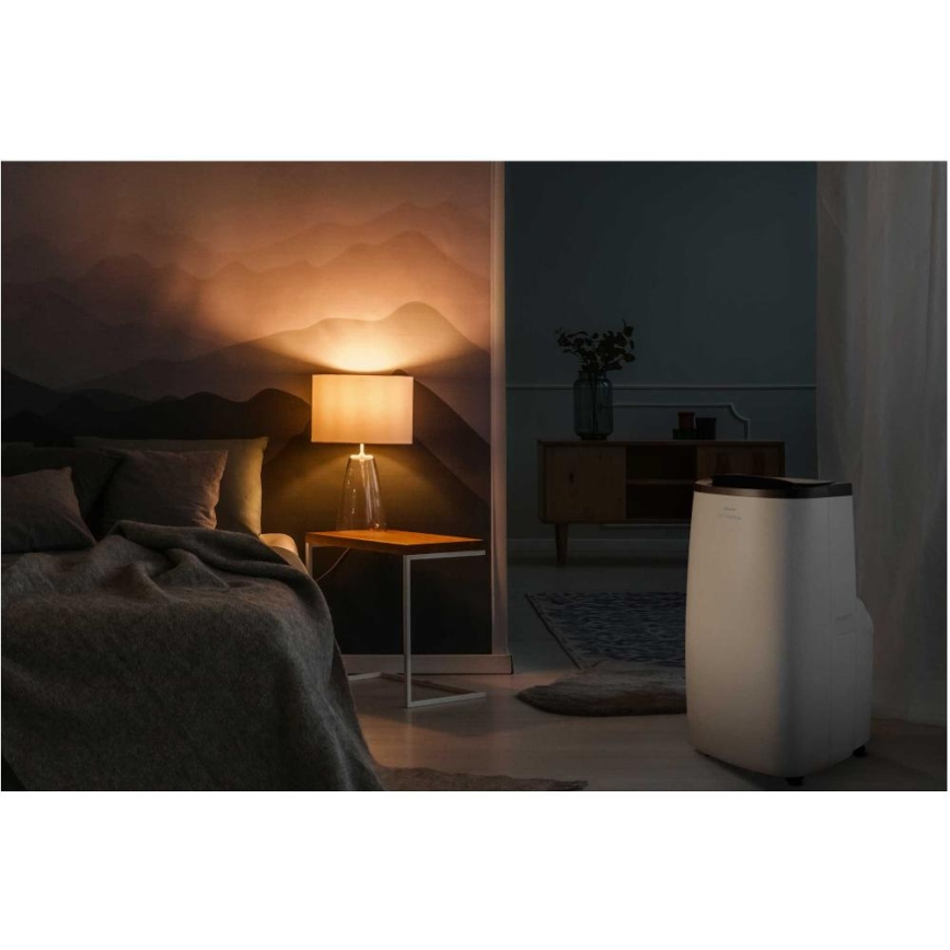 Sencor - Slimme mobiele airconditioner 4-in-1 inclusief complete accessoires 1750W/230V 18000 BTU Wi-Fi wit + afstandsbediening