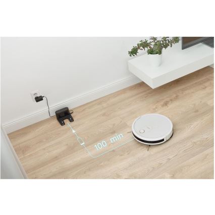 Sencor - Slimme robotstofzuiger met een dweil 2in1 28W/2600 mAh Wi-Fi wit + afstandsbediening