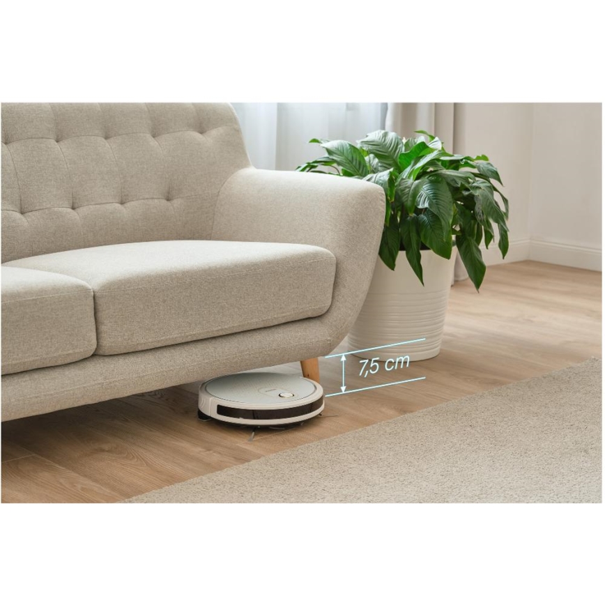 Sencor - Slimme robotstofzuiger met een dweil 2in1 28W/2600 mAh Wi-Fi wit + afstandsbediening