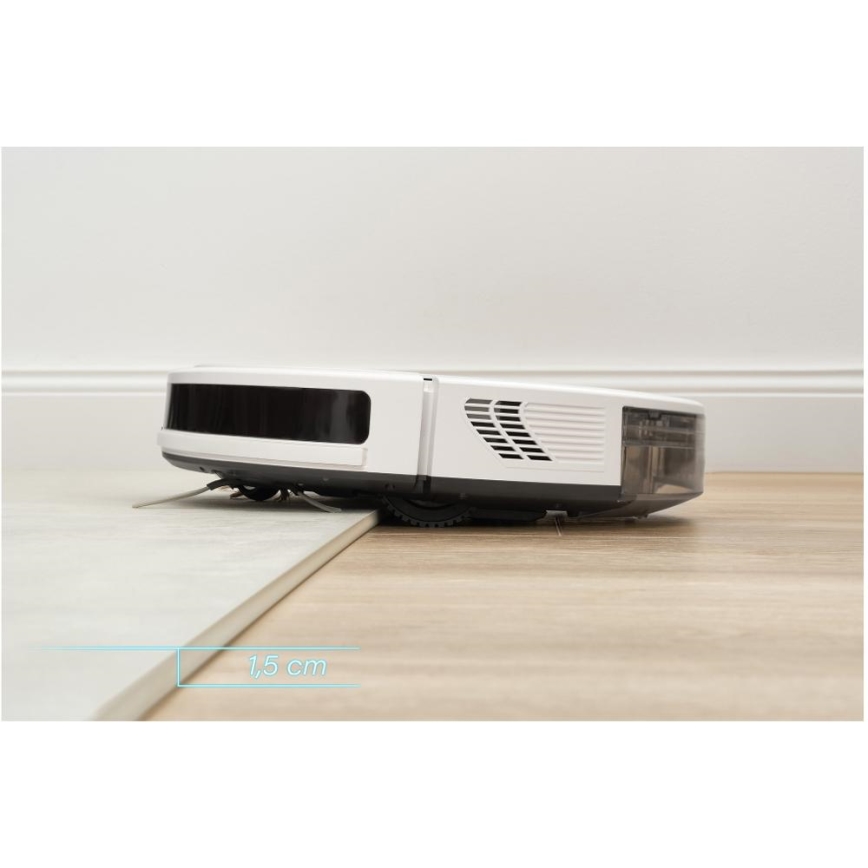 Sencor - Slimme robotstofzuiger met een dweil 2in1 28W/2600 mAh Wi-Fi wit + afstandsbediening