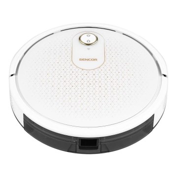 Sencor - Slimme robotstofzuiger met een dweil 2in1 28W/2600 mAh Wi-Fi wit + afstandsbediening