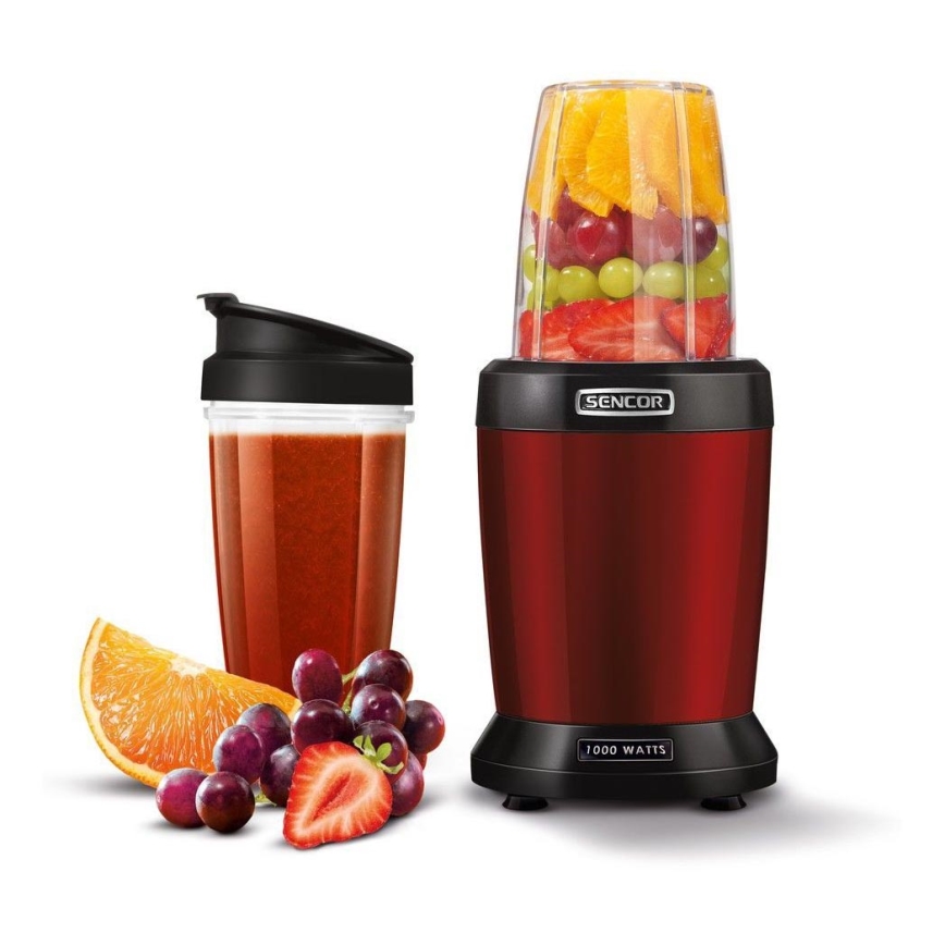 Sencor - Smoothie voedingsmixer 1000W/230V rood