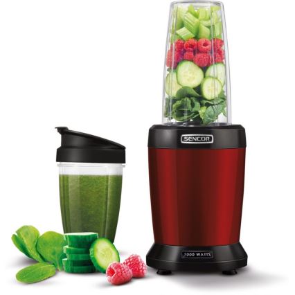 Sencor - Smoothie voedingsmixer 1000W/230V rood